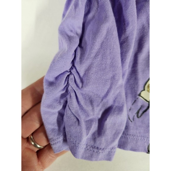 The Place Girls Size Large 10-12 Purple Bling Paris Design Pullover T Shirt - Picture 5 of 8